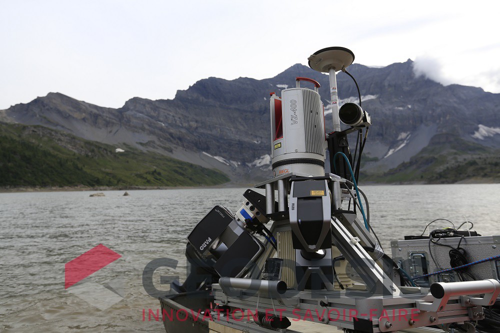 Barrage de Salanfe : Mesures laserscann mobile